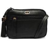 BOLSA CROSSBODY MÉDIA PRETA PALHA C 50033 0054 0004 ANACAPRI - Vintedoisk